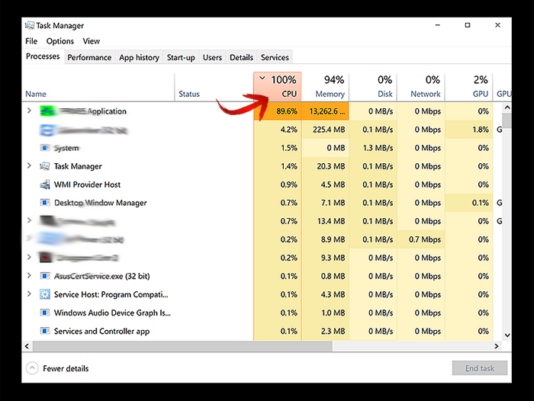 100% cpu usage windows 10