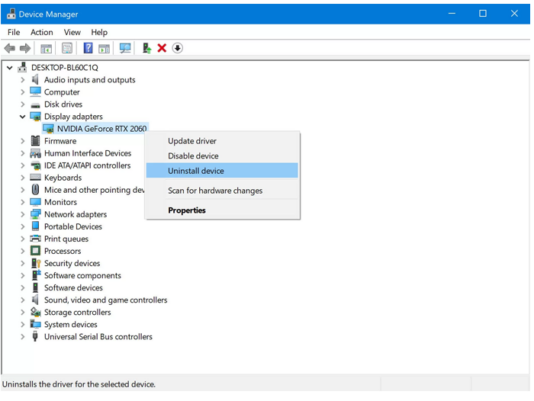 Accidentally deleted driver