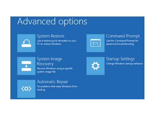 After Reset System restore Windows repair problems