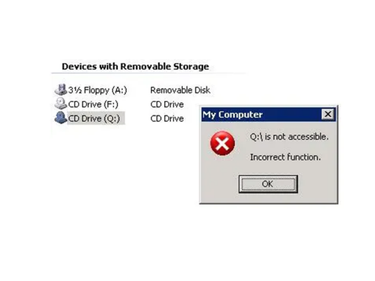 CD or DVD errors or problems