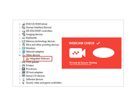 Camera not working laptop
