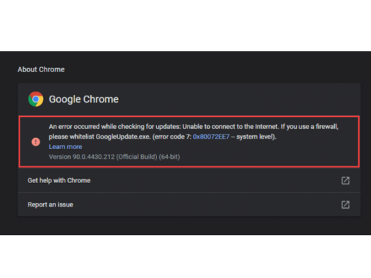 Chrome update problem