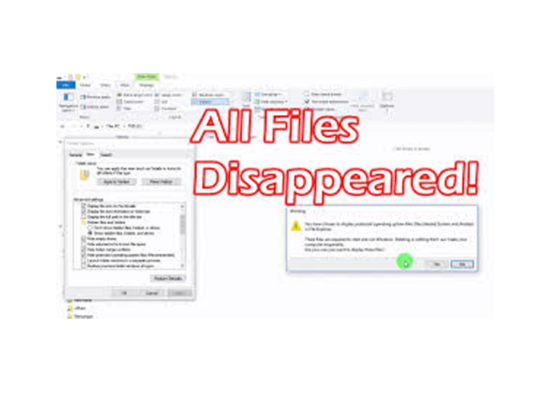 Folder suddenly disappeared windows 10 or 7