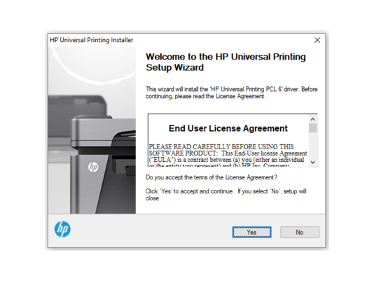 HP printer drivers installation