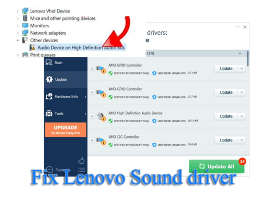 Lenovo audio driver problems