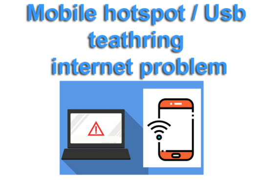 Usb tethering internet problems