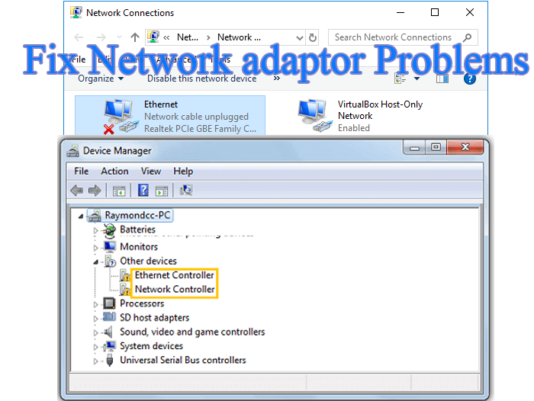 Network adaptor or Ethernet problems