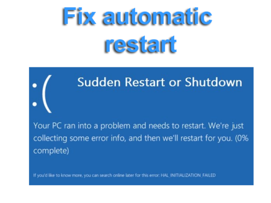 laptop automatically restarts