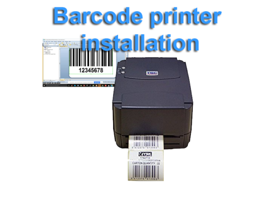 Barcode printer installation