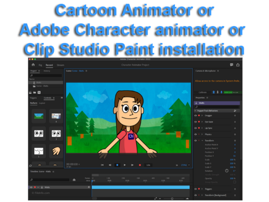 Cartoon animation software installation and problem solution