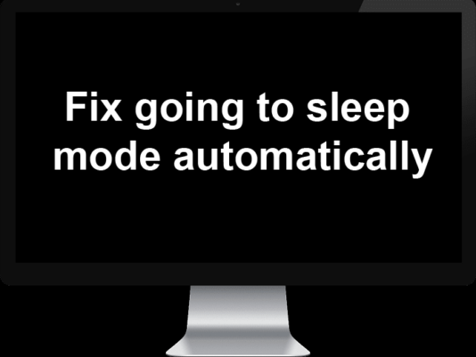 Laptop going to sleep mode automatically