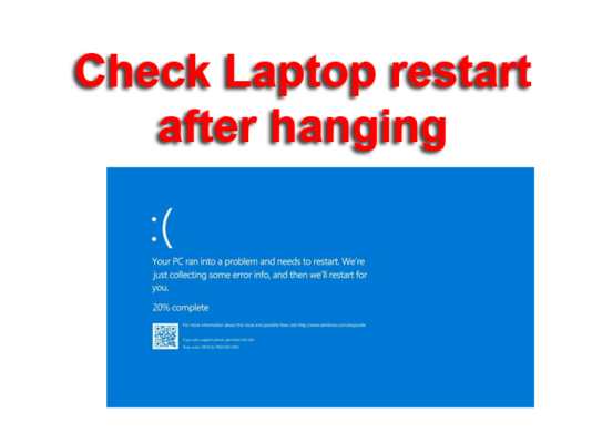 Laptop hang restart check online
