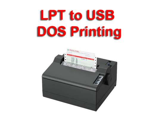 DOS printing on USB dot matrix printers