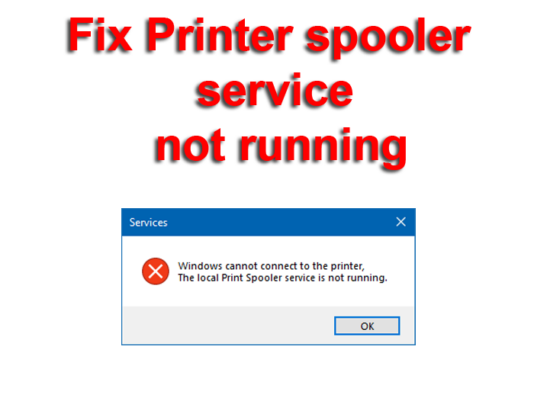 Printer spooler service not running