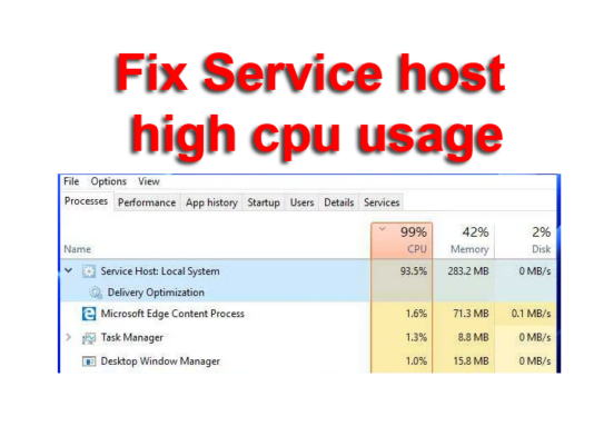 Service host windows update high cpu usage