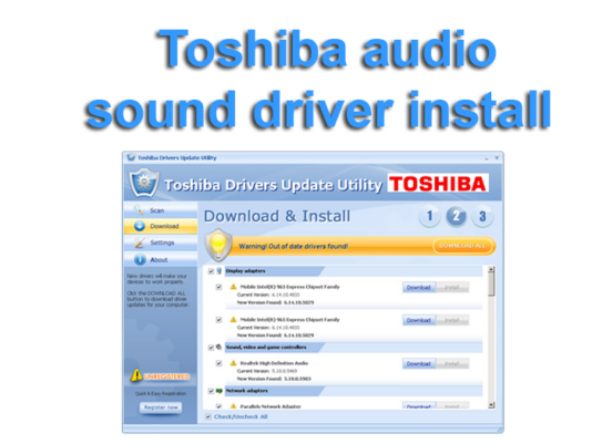 Toshiba audio or sound driver