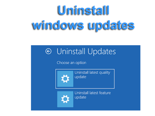 Uninstall windows 10 update