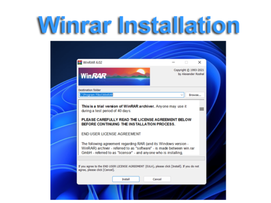 Zip Rar problems or winrar installation