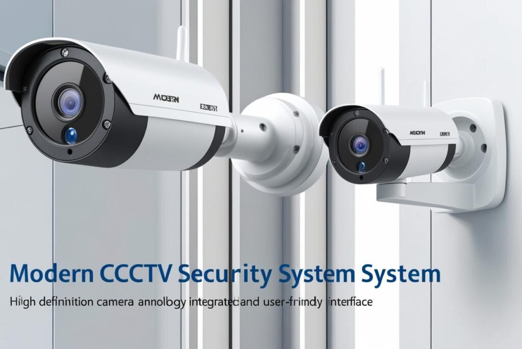 make an image of CCTV installation for promotion type. 1 e1739527960431